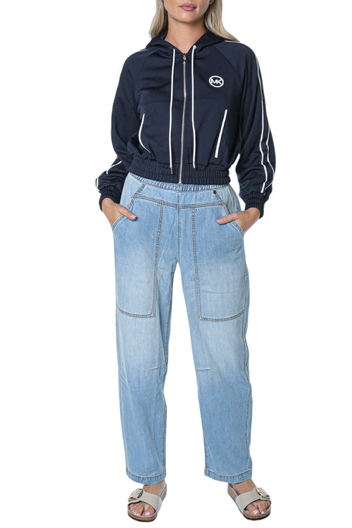 Jacheta Michael Kors Piqué Contrast Zip-Up Track