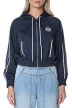 Jacheta Michael Kors Piqué Contrast Zip-Up Track