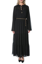 Rochie Michael Kors Smock Tie Neck Maxi