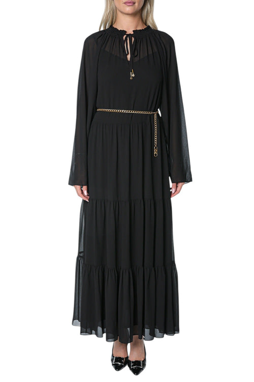 Rochie Michael Kors Smock Tie Neck Maxi