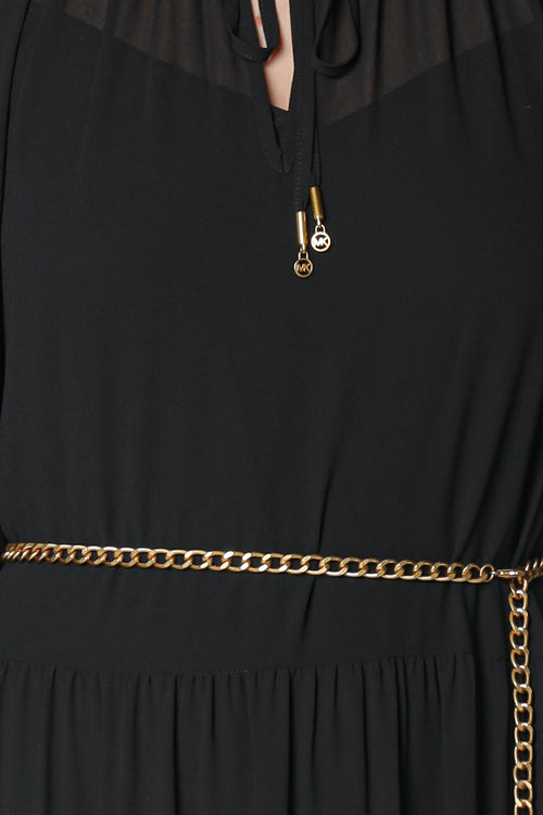 Rochie Michael Kors Smock Tie Neck Maxi