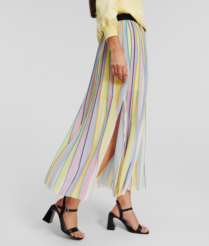 Fusta plisata KARL LAGERFELD Stripe Pleated - 2