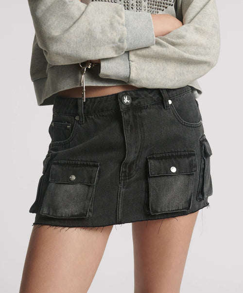 Fusta ONETEASPOON Faded Sloane Cargo Denim