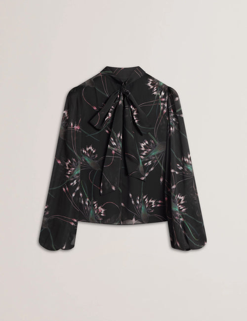 Bluza Ted Baker Alati Printed Tie Neck