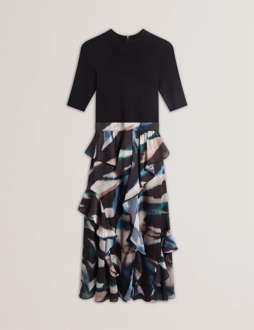 Rochie Ted Baker Aurelio Knit Bodice Printed