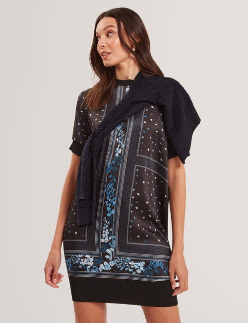 Rochie Ted Baker Azzala Printed Woven Front Boxy