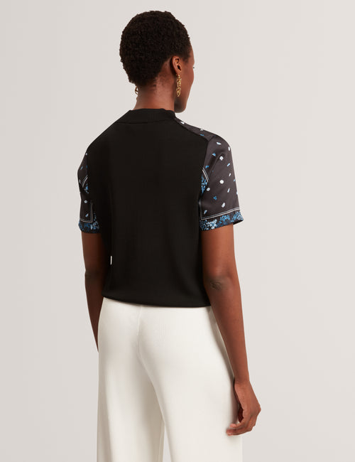 Tricou Ted Baker Almaaz Printed Woven Front