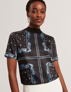 Tricou Ted Baker Almaaz Printed Woven Front