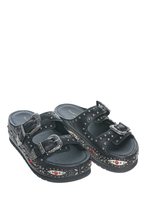Papuci Kurt Geiger London Western Buckle Flatform