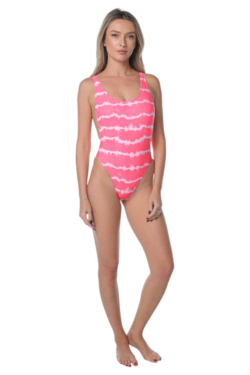 Costum de baie Superdry Code Tie Dye Roz