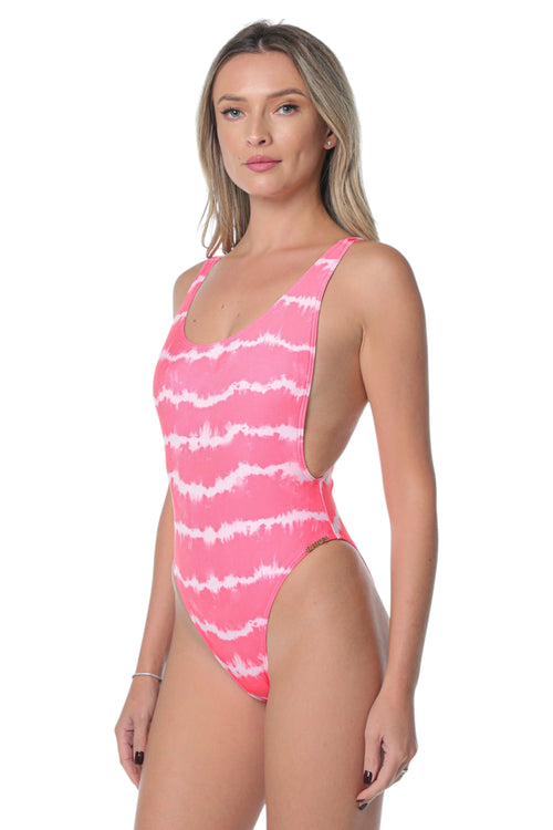 Costum de baie Superdry Code Tie Dye Roz