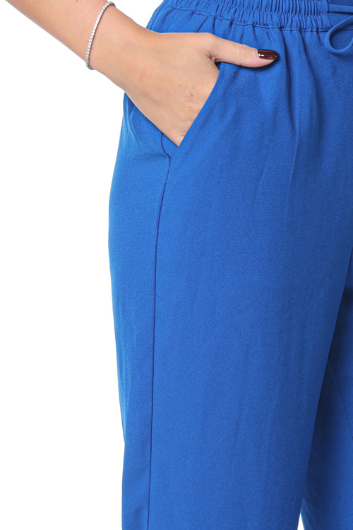 Pantaloni Ted Baker Natori Satin Slim Taper Jogger Albastru