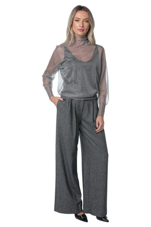 Top Ted Baker Taylaw Sheer Funnel Neck Gri