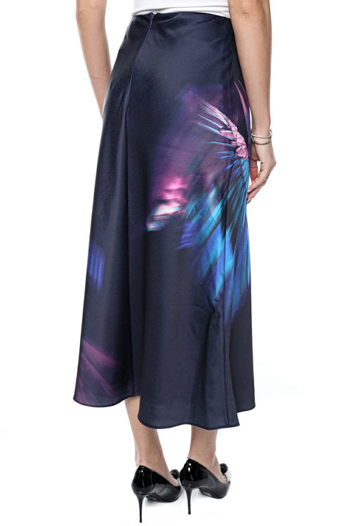 Fusta Ted Baker Gilao Printed Midi Bias Cut Sk
