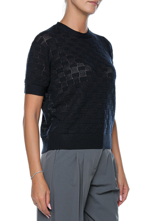 Tricou Ted Baker Emeta Touch Of Silk Knitted Crew Neck