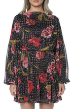 Rochie Ted Baker Endrina Long Sleeve Printed Midi