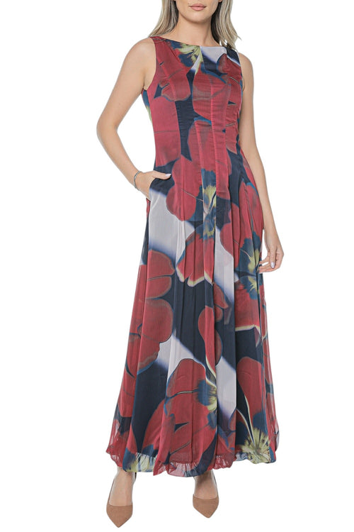 Rochie Ted Baker Laynia Printed Seam Detail Bubble Hem Midi Dres