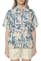 Camasa Ted Baker Gehmma Printed Tie Detail Short Sleeve