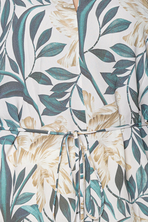 Camasa Ted Baker Gehmma Printed Tie Detail Short Sleeve