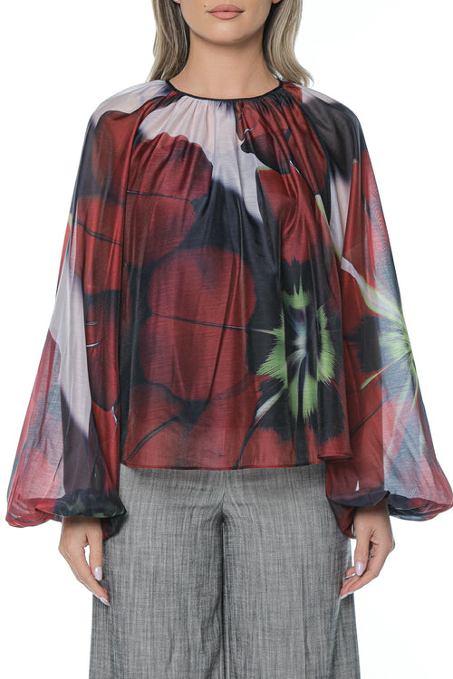 Bluza Ted Baker Elaia Printed Organza Puff