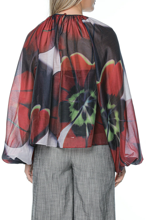 Bluza Ted Baker Elaia Printed Organza Puff