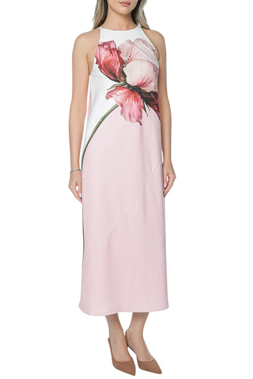 Rochie Ted Baker Lowela Floral Print Halter Neck Midi
