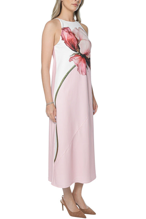 Rochie Ted Baker Lowela Floral Print Halter Neck Midi
