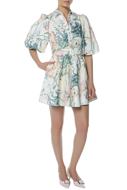 Rochie Ted Baker Olliiv Puff Sleeve Printed Mini
