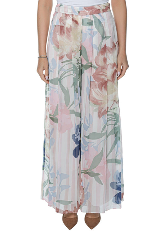Pantaloni Ted Baker Hurta Printed Wide Leg Pleated