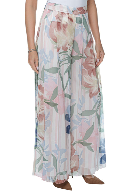 Pantaloni Ted Baker Hurta Printed Wide Leg Pleated