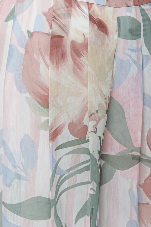 Pantaloni Ted Baker Hurta Printed Wide Leg Pleated