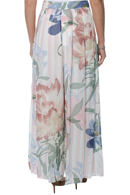 Pantaloni Ted Baker Hurta Printed Wide Leg Pleated