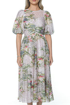 Rochie Ted Baker Jonora Puff Sleeve Printed Midi