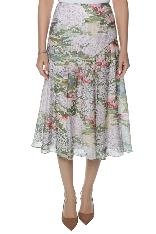 Fusta Ted Baker Layda Printed Midi With Diagonal Seam De