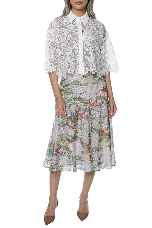 Fusta Ted Baker Layda Printed Midi With Diagonal Seam De