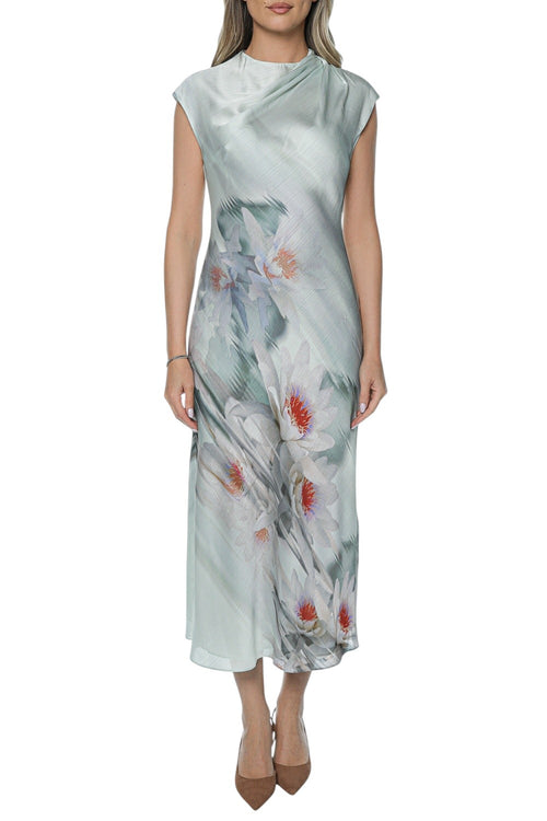 Rochie Ted Baker Shayyla Draped Neck Printed Midi