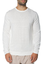 Bluza Ted Baker Yaen Ls Linen Blend Roll Edge Crew