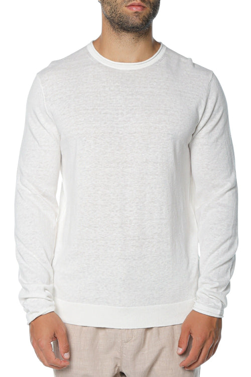 Bluza Ted Baker Yaen Ls Linen Blend Roll Edge Crew