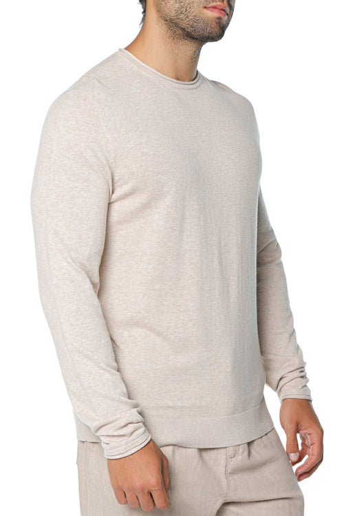 Bluza Ted Baker Yaen Ls Linen Blend Roll Edge Crew