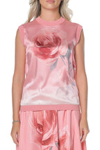 Top Ted Baker Lysia Floral Printed Woven Front Knit