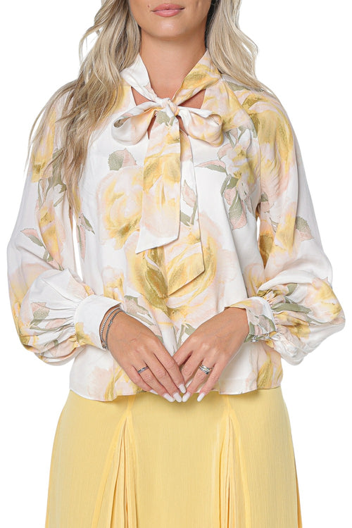 Bluza Ted Baker Randia Printed Tie Neck