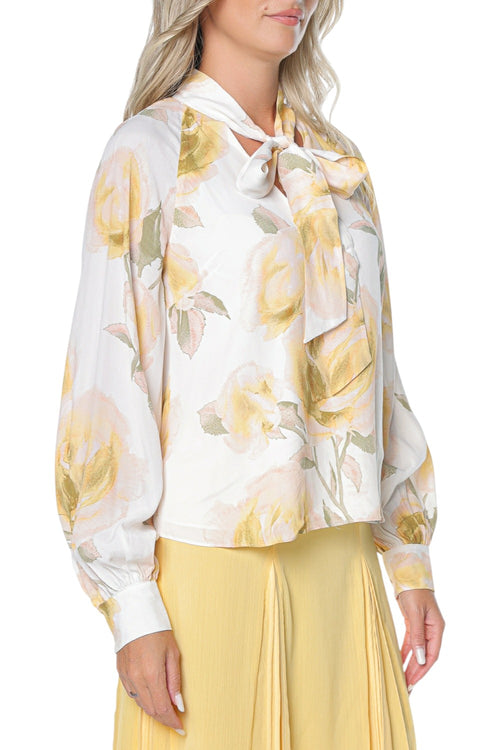 Bluza Ted Baker Randia Printed Tie Neck