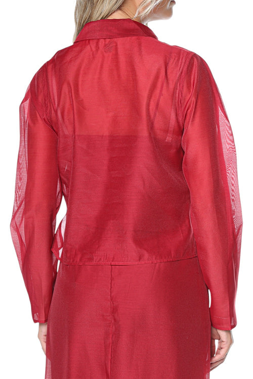 Camasa Ted Baker Tilliia Cropped Organza With Cuff Detail