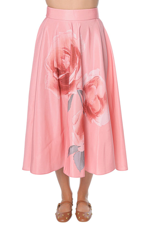 Fusta Ted Baker Darraa Floral Printed Ottoman Midi