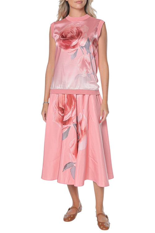 Fusta Ted Baker Darraa Floral Printed Ottoman Midi