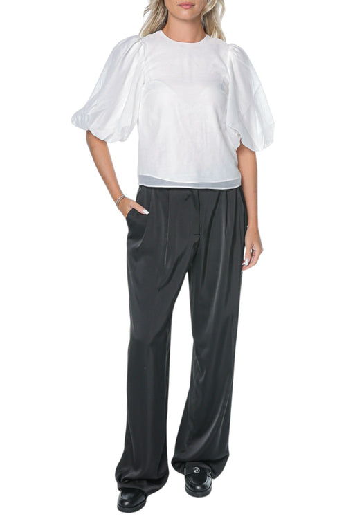 Tricou Ted Baker Marve Organza Crew Neck Top With Balloon