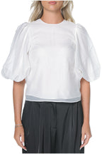 Tricou Ted Baker Marve Organza Crew Neck Top With Balloon