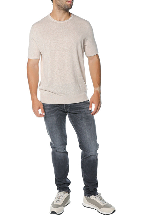 Tricou Ted Baker Curran Ss Linen Blend Roll Edge