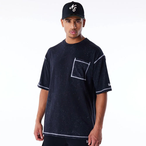 Tricou New Era Ne Wash Oversized Newera Blkofw