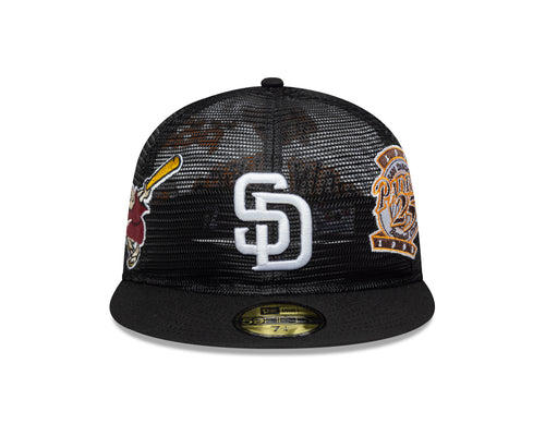 Sapca New Era San Diego Padres Mlb Mesh Black 59Fifty Fitted